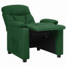 Sillón reclinable de tela verde oscuro 4