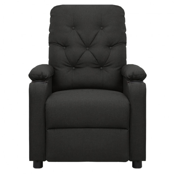 Sillón reclinable de tela negro M 3