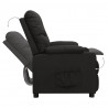 Sillón reclinable de tela negro 5