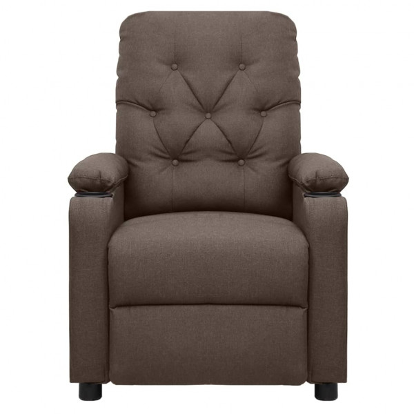 Sillón reclinable de tela marrón M 3