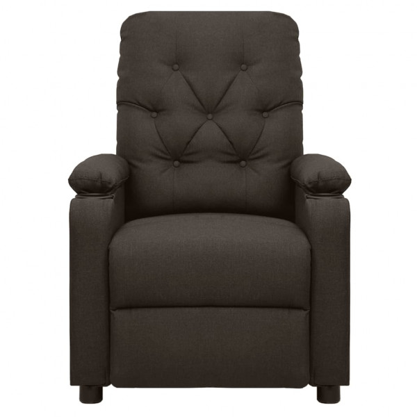 Sillón de masaje reclinable de tela marrón oscuro M 3