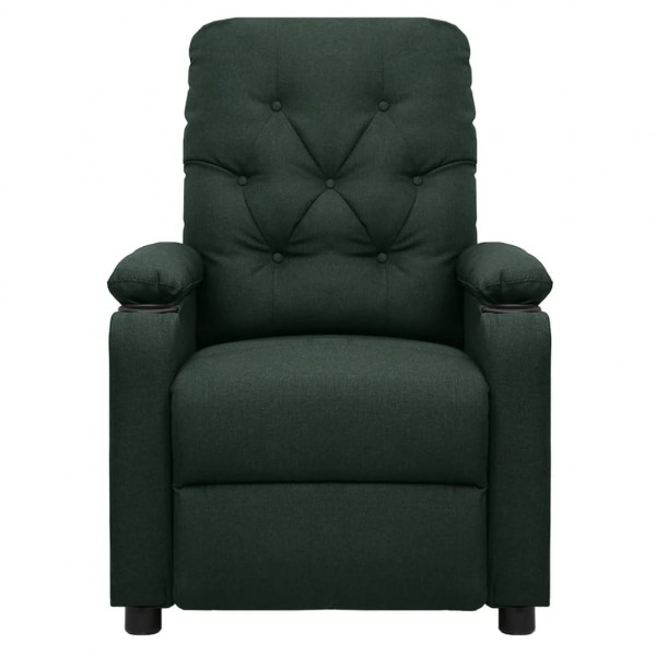Sillón reclinable de tela verde oscuro M 3