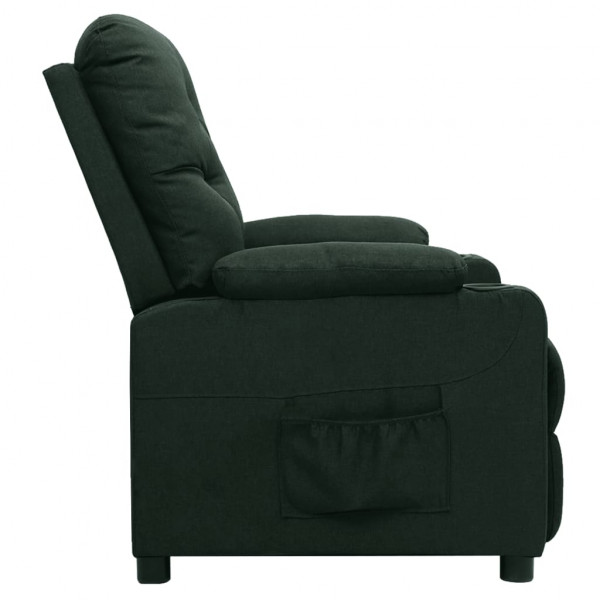 Sillón reclinable de tela verde oscuro M 4