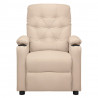 Sillón reclinable de tela crema 3