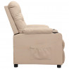 Sillón reclinable de tela crema 4