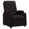 Sillón reclinable de cuero sintético negro 1