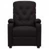 Sillón reclinable de cuero sintético negro 3