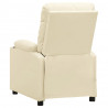 Sillón reclinable de cuero sintético crema 5