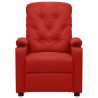 Poltrona reclinável couro artificial vermelho tinto 3
