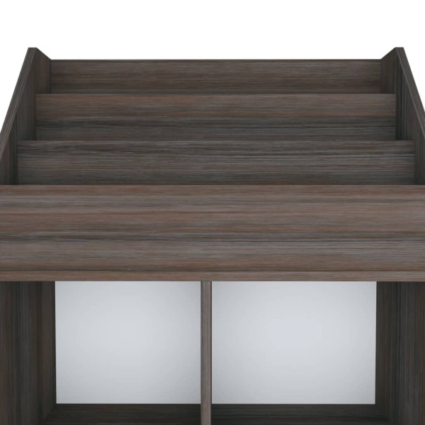 Revistero de niños aglomerado gris y Sonoma 71x30x114 cm M 5