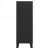 Aparador de arrumação industrial 75x40x115 cm metal preto 4