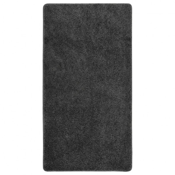 Alfombra peluda antideslizante gris oscuro 80x150 cm D