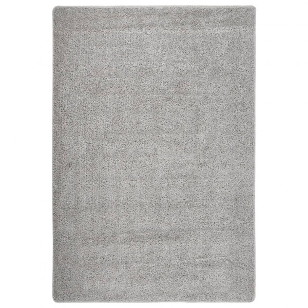 Alfombra peluda antideslizante gris claro 120x170 cm D