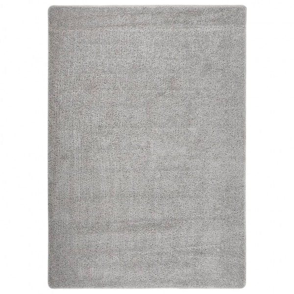 Alfombra peluda antideslizante gris claro 160x230 cm D