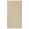 Alfombra peluda antideslizante color crema 80x150 cm 1