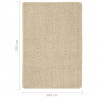 Tapete shaggy 160x230 cm antiderrapante cor creme 5