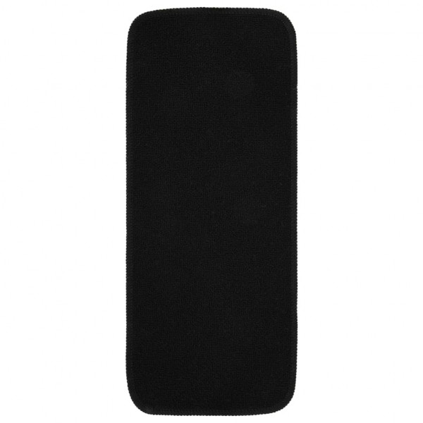 Alfombrillas de escalera 15 uds negro rectangular 60x25 cm M 2