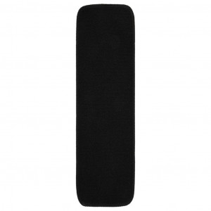 Tapetes antiderrapantes retang. p/ escadas 15pcs 75x20 cm preto H