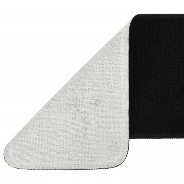 Alfombrillas de escalera 15 uds negro rectangular 75x20 cm M 4