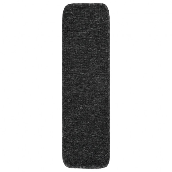 Tapetes antiderrapantes retang. escadas 15pcs 75x20cm antracite M 2