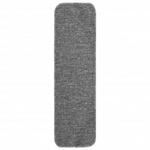 Tapetes antiderrapantes retang. p/ escadas 15pcs 75x20 cm cinza H