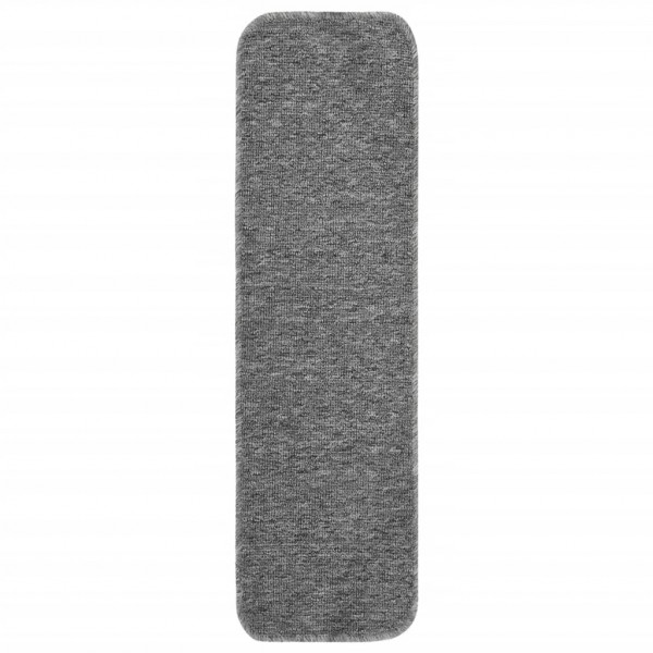 Tapetes antiderrapantes retang. p/ escadas 15pcs 75x20 cm cinza M 2