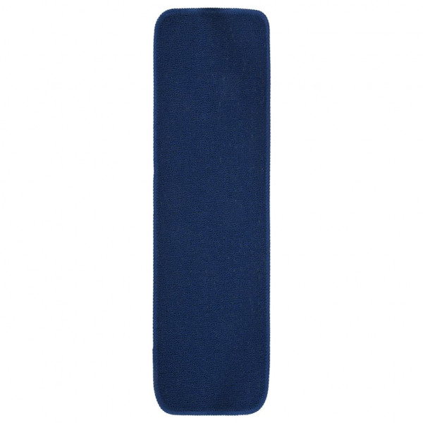 Alfombrilla de escalera 15 uds azul marino rectangular 75x20 cm M 2