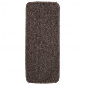 Alfombrillas de escalera 15 uds marrón rectangular 60x25 cm H