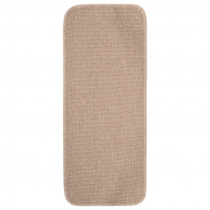 Tapetes de escada 15 unidades retangulares bege 60x25 cm H