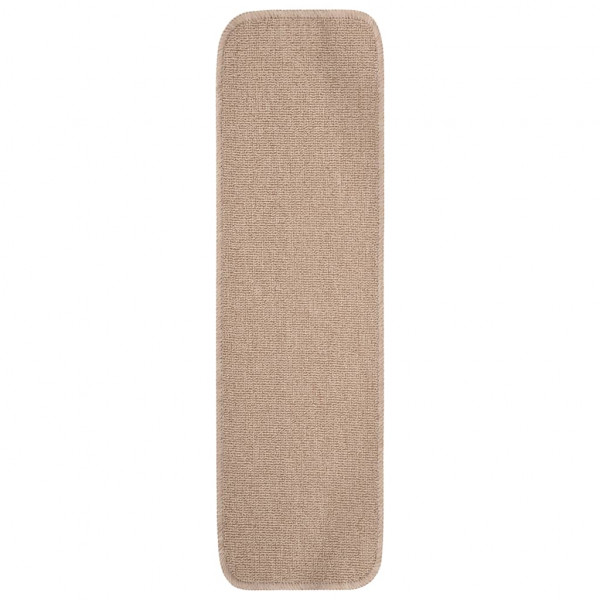 Tapetes antiderrapantes retang. p/ escadas 15 pcs 75x20 cm bege M 2