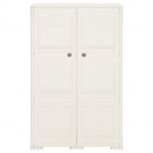 Armario de plástico diseño madera blanco angora 79x43x125 cm H