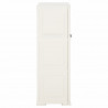 Armário de plástico 79x43x125 cm design de madeira branco nata 3