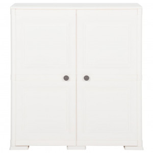 Armario de plástico diseño madera blanco angora 79x43x85.5 cm H
