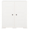 Armario de plástico diseño madera blanco angora 79x43x85.5 cm 2