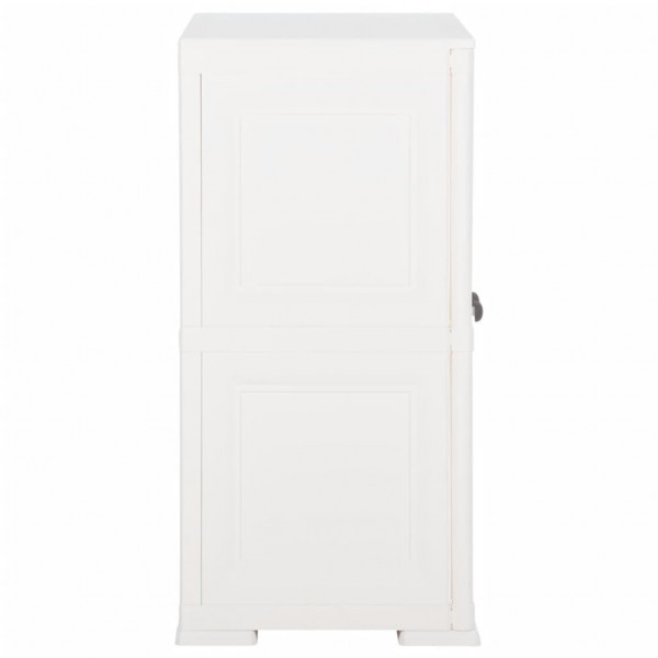 Armario de plástico diseño madera blanco angora 79x43x85.5 cm M 3