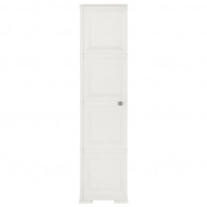 Armario de plástico diseño madera blanco angora 40x43x164 cm H
