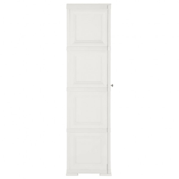 Armario de plástico diseño madera blanco angora 40x43x164 cm M 4