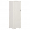 Armário de plástico 40x43x125 cm design de madeira branco nata 1
