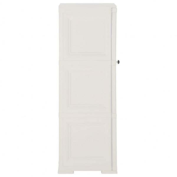 Armario de plástico diseño madera blanco angora 40x43x125 cm M 5