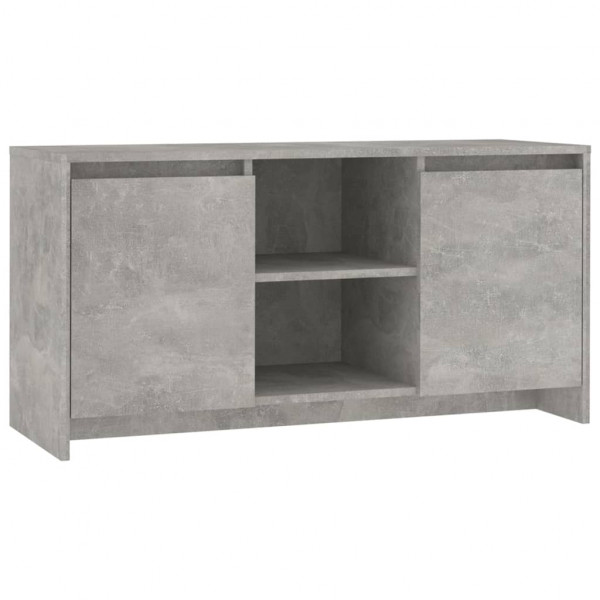 Mueble de TV madera contrachapada gris hormigón 102x37.5x52.5cm M 2