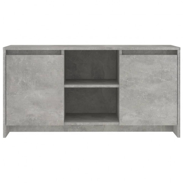 Mueble de TV madera contrachapada gris hormigón 102x37.5x52.5cm M 5