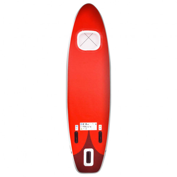 Set de tabla de paddle surf hinchable rojo 330x76x10 cm M 4