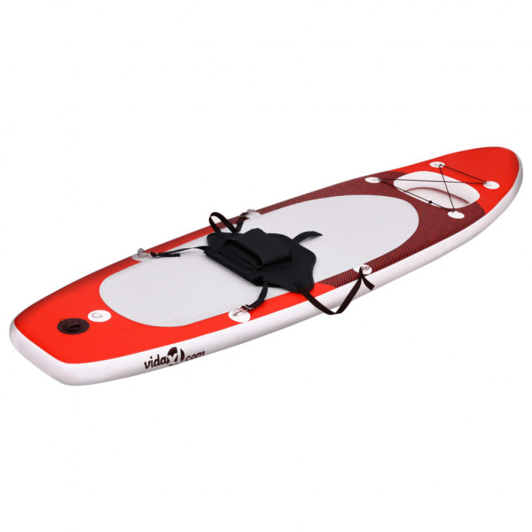 Conjunto prancha de paddle SUP insuflável 360x81x10 cm vermelho M 2