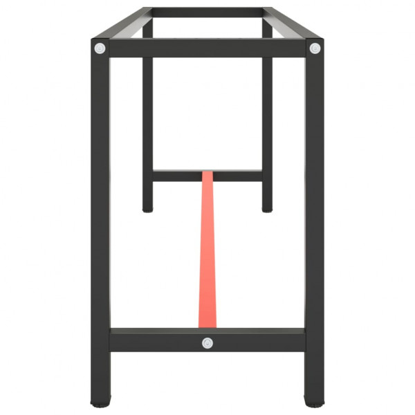 Estrutura p/ bancada 190x50x79 cm metal preto e vermelho mate M 4