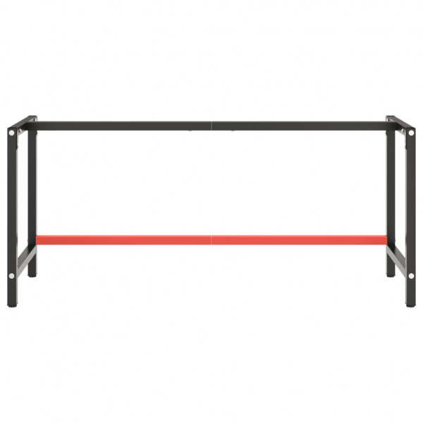 Estrutura p/ bancada 180x57x79 cm metal preto e vermelho mate M 4