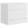 Mueble con lavabo de aglomerado blanco brillante 2