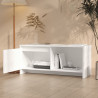 Mueble para TV de madera contrachapada blanco 90x35x40 cm 3