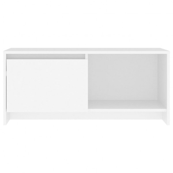 Mueble para TV de madera contrachapada blanco 90x35x40 cm M 5