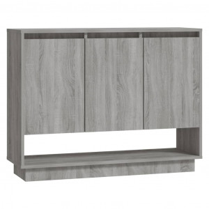 Aparador de madera de ingeniería gris Sonoma 97x31x75 cm H