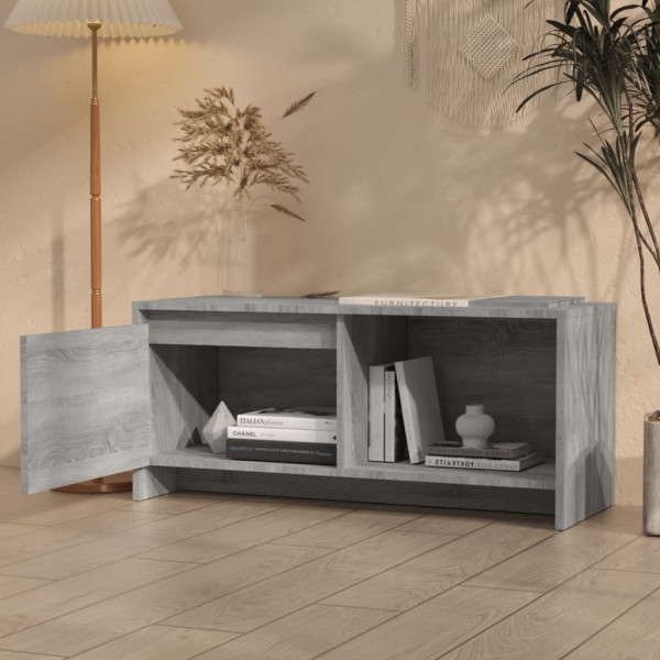 Mueble de TV madera de ingeniería gris Sonoma 90x35x40 cm M 3